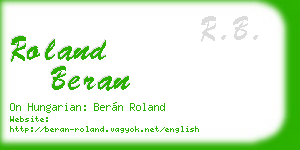roland beran business card