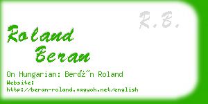 roland beran business card